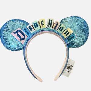 Disneyland Blue Sequin Mickey Ears Headband